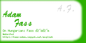 adam fass business card